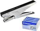 Kangaro Desk Essentials HP-45 All Metal Stapler | Standard Stapler with Quick Loading Mechanism | Sturdy & Durable for Long Time Use | Color May Vary, Pack of 1