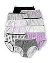 Walmart Girls Wonder Nation 10 Pack Brief Panties (Black, Purple, White) (Size 4)