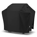 SunPatio Grill Cover 55 Inch, Outdoor Heavy Duty Waterproof Barbecue Gas Cover, UV & Fade Resistant, All Weather Protection Compatible for Weber Charbroil Nexgrill Kenmore Grills and More, Black