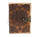 DIVYA VINTAGE CRAFT Mandala Embossed Leather Journal Handcrafted Diary to Write in Notebook Diary for Men Women Writers Artist Poet Gift for Him Her (200 Pages 7X5 Inch)