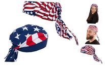 American Flag Durag - EE. UU. Doo Rag - Trapos de rocío para hombre - Gorras patrióticas para cráneo - 