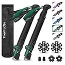TheFitLife Collapsible Trekking Poles for Hiking – Lightweight Folding Walking Sticks for Men and Women with Extra-Long Foam Handle and Metal Flip Lock