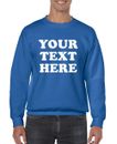 PERSONALIZED CUSTOM PRINT YOUR OWN TEXT ON A SWEATER SWEAT SHIRT SWEATSHIRT