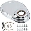 sbc timing cover + Timing Chain Cover Kit Aluminum Alloy Gasket for Chevy SBC 283 327 305 350 383 400 Engines