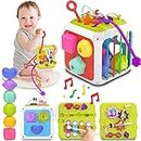 MANAKI ENTERPRISE 7 in 1 Montessori Sensory Toys for Baby 6 9 12 18 Months Newborn Girl Boy Educational Gift Motor Skills Activity Cube Games for Children 1 2 Years Birthday Gift