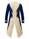 Moggemol Baby Boys Royal Prince Gentleman Costume Long Sleeve Tailcoat Festival Party Tuxedo Coats Royal Blue 8 Years
