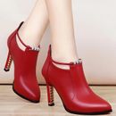 Zapatos De Tacon Alto Para Mujer Zapatos De Vestir Elegante Negro Rojo