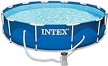 INTEX 28212UK Metal Frame Pool Set, Blue, 12 ft x 30-Inch