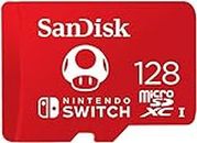 SanDisk 128 Go microSDXC Scheda per Nintendo Switch, Scheda di memoria con Licenza Nintendo, fino a 100 MB/s UHS-I Class 10 U3