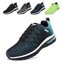 GoodValue Mens Running Shoes Tennis Lightweight Air Cushion Sports Shoes Fashion Athletic Breathable Mesh Upper Walking Sneakers Casual for Gym Size 8.5 Blue