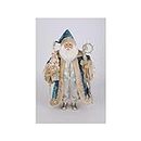 Karen Didion Ocean Blue Santa Figurine, 19 Inches