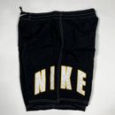 Vintage Nike Swim Trunks Medium Black Lined Swoosh Spell Out Shorts
