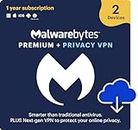 Malwarebytes | Windows/Mac/iOS/Android/Chrome | Premium + Privacy VPN | 2 Devices | 12 Months | Activation Code by email