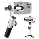 ZHIYUN Smooth 5S with Built in Light- 3-Axis Gimbal with Smart Follow Gimbal Stabilizer for iPhone 14/13/12/11 Pro Max X and Android Phone - White