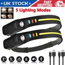 Super Bright Waterproof Head Torch Headlight LED CREE USB Rechargeable Headlamp