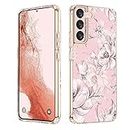 MILPROX Compatible with Samsung Galaxy S22 Plus Flower Case, Cute Case Design for Girls Women,Shockproof Floral Pattern Hard Back for Samsung Galaxy S22 Plus 5G Phone 2022 6.6 in-Tulip