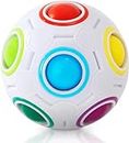 KITMEER Magic Rainbow Ball Goti Fidget Brainteaser Toy Puzzle Cube for 24 Months and Up, Multicolour