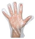 harddo 300 Pcs Transparent Disposable Clear Plastic Hand Gloves