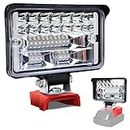 Cordless LED Work Light for Milwaukee 18V Lithium Batteries, 108W 5400LM Adjustable Portable Flood Lights for Job Site Lighting Outdoor Camping Garage Vehicle Lighting【Battery not Included】