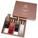The Man Company Specially Curated Spray Perfume Gift Set for Men- 4x20ml, A Gentleman's Moods - Premium Long-Lasting EDP, Night For Date, Blanc For Office, Fire For Party, Oud For Outing