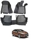 Arneja 7D Black Mat for Ford Fiesta Car (Leatherite)