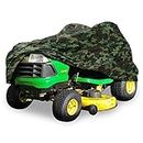 North East Harbor Deluxe Riding Lawn Mower Tractor Cover Fits Decks up to 54" - Camouflage - Water and UV Resistant Storage Cover