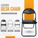 Folding Chairs Padded Faux Leather Studying Dining Office Event Chair White Grey