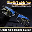 Smart Zoom Reading Glasses Progressive Multi-Focus Computer Anti Blue Ray