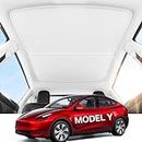 Tesla Roof Sunshades for Model Y 2020-2023, Car Sunroof Shade Foldable Skylight Sunshade for Tesla, Model Y Glass Roof Heat Insulation Roof Window Sun Protection Tesla Interior Accessories