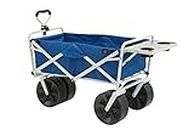 MacSports MAC Sports-Beach Wagon with Side Table (WTCB-105), Blue/White, One Size
