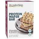 WonderSlim Protein Wafer Snack Bar, Raspberry, 200 Calories, 15g Protein, 0mg Cholesterol (5ct)
