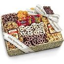 A Gift Inside With Sympathy Chocolate Caramel and Crunch Grand Gift Basket with Snacks, Ghirardelli and Chocolate-Covered Nuts