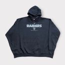Vintage Oakland Raiders Hoodie Sweatshirt Men's  Size XL Black Pullover NFL