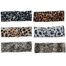 Twist Knot Headbands for Women, Leopard and Snake Print Headwraps (6 Pack)