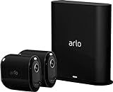 Arlo Pro 3 Spotlight Camera - 2 Camera Security System - Wireless, 2K Video & HDR, Color Night Vision, 2 Way Audio, 160° View, Wire-Free, Works with Alexa, Black - VMS4240B