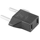 ELECTRÓNICA REY Travel Adapter for USA Plug in Europe - Perfect for Travel - Black