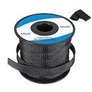 Aibole 100Ft-1/2 Black Cable Management Cord Protector Braided Wire Loom Braided Cable Sleeve for Television, Audio, Computer Cables, Prevent Pet from Chewing Cords…