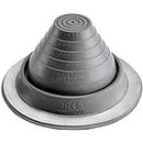 #3 (1/4" - 5") Gray Round HIGH Temp Silicone Flexible Pipe Flashing Dektite: Metal Roof Jack Pipe Boot - Metal Roofing Pipe Flashing (DF203G)