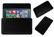 ACM Horizontal Leather Case Compatible with Microsoft Lumia 640 XL Mobile Cover Carry Pouch Holder Black