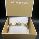 $125NWT Michael Kors Women's Gold-Tone Hamilton Cuff Bangle Bracelet MKJX7697710