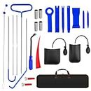 CISSIYOG 24PCS Car Tool Kit, Professional Automotive Car Emergency Kit with Long Reach Grabber, Non-marring Air Wedge Pump, Trim Removal Tools for Car Truck