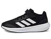 adidas Run Falcon 3.0 Shoe, Black/White/Black (Elastic), 13 US Unisex Little Kid
