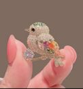 Cute magpie bird brooch - clothing accessories 