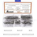 Rustark 250Pcs 5 Sizes 4mm OD Compression Springs Assortment Kit Mini Stainless Steel Springs Mechanical Springs for Shop and DIY Repairs Project, 5 Sizes 10 20 30 40 50mm L