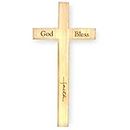 Incredible Gifts India Wooden Boy Engraved Faith Cross for Christmas Decoration, Wood Cross | Christmas Gifts (wood, 8x4in)