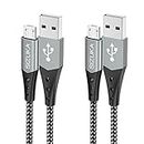 SIZUKA Cable Micro USB,[2Pack 2M] Carga Rápida Android Cable Android Nylon Movil Cables Cargador Compatible con Samsung S7/S6/S5/J7, Sony, Xiaomi,Huawei, HTC, Motorola, Nexus, LG, PS4, Kindle