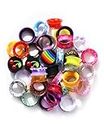 Jewseen 20Pcs Silicone Tunnels Random Colors Silicone Gauges Double Flared Ear Tunnels Flexible Ear Gauges 6g-1''