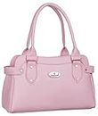 creeper Women Top Handle Leather Hand Bag, Shoulder Long Handle Purse For Women And Girls (Pink)