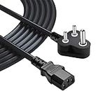 FEDUS 3M Computer Power Cable Cord for Desktops PC and Printers/Monitor SMPS Power Cable IEC Mains Power Cable Black