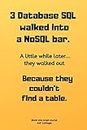 3 Database SQL walked into a NoSQL bar.: Journal notebook Diary for inspiration coding program for HTML CSS UI UX Men and Women Blank Dots to Write In fun creative Ideas and to do list planner
